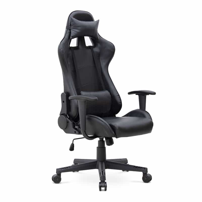 GP040-00081-0 Καρέκλα γραφείου Gaming Alonso Megapap από τεχνόδερμα χρώμα μαύρο 67x70x125/135 εκ. - Image 1