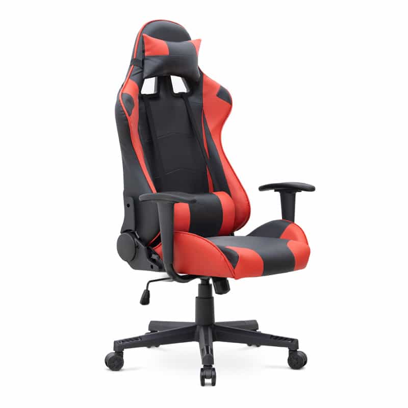 GP040-00082-0 Καρέκλα γραφείου Gaming Alonso Megapap από τεχνόδερμα χρώμα κόκκινο - μαύρο 67x70x125/135 εκ. - Image 1