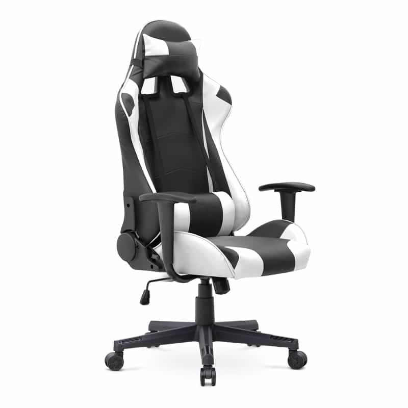 GP040-00083-0 Καρέκλα γραφείου Gaming Alonso Megapap από τεχνόδερμα χρώμα λευκό - μαύρο 67x70x125/135 εκ. - Image 1