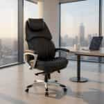 Καρέκλα γραφείου διευθυντική Duke Megapap από τεχνόδερμα χρώμα μαύρο 72x70x120/125εκ. - Image 3