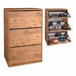 Παπουτσοθήκη μελαμίνης Nave Megapap 18 ζευγών χρώμα pine oak 73,6x24x110εκ.
