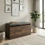 Παπουτσοθήκη Twain Megapap 8 ζευγών χρώμα καπνιστή καρυδιά 80x35x42εκ. - Image 3