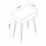 Κομοδίνο μελαμίνης Scott Megapap χρώμα λευκό 40x30x60εκ. - Image 4