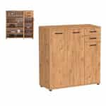 Παπουτσοθήκη - ντουλάπι Polly Megapap χρώμα pine oak 108x35x108εκ.