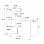 Γραφείο εργασίας Domingo Megapap χρώμα καρυδί 149,5x60x120εκ. - Image 7