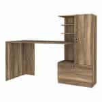 Γραφείο εργασίας Merino Megapap χρώμα καρυδί 149,5x61,8x120εκ. - Image 6
