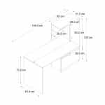 Γραφείο εργασίας Merino Megapap χρώμα καρυδί 149,5x61,8x120εκ. - Image 7
