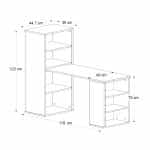 Γραφείο εργασίας πολυμορφικό Last Megapap χρώμα sapphire oak 119x44,7x123εκ. - Image 8