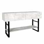 Κονσόλα Aron Megapap χρώμα λευκό εφέ μαρμάρου 138,8x41x75,7εκ. - Image 5