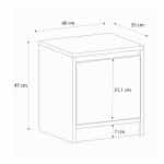 Κομοδίνο Conve Megapap χρώμα sapphire oak 40x35x45εκ. - Image 7