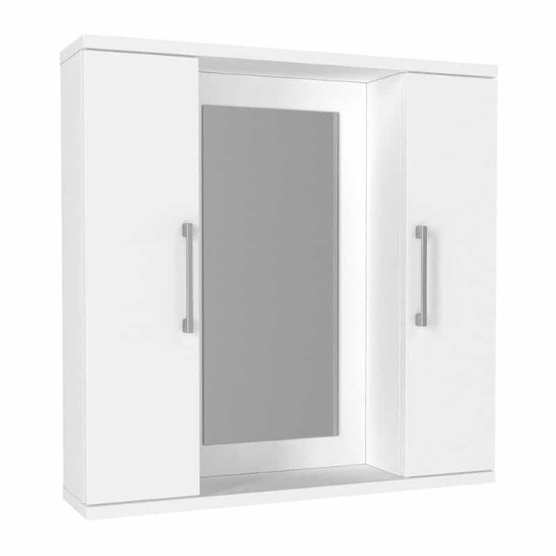 GP042-02711-0 Καθρέπτης μπάνιου Surra Μegapap χρώμα λευκό 65x15,3x65εκ. - Image 1