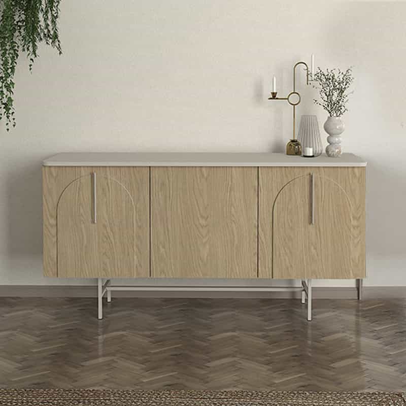 GP042-02871-0 Μπουφές Rebel Megapap χρώμα rota oak - sandstone 150x45x76,5εκ. - Image 1