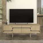 Έπιπλο τηλεόρασης Lava Megapap χρώμα rota oak - ανθρακί 150x35x51,3εκ.