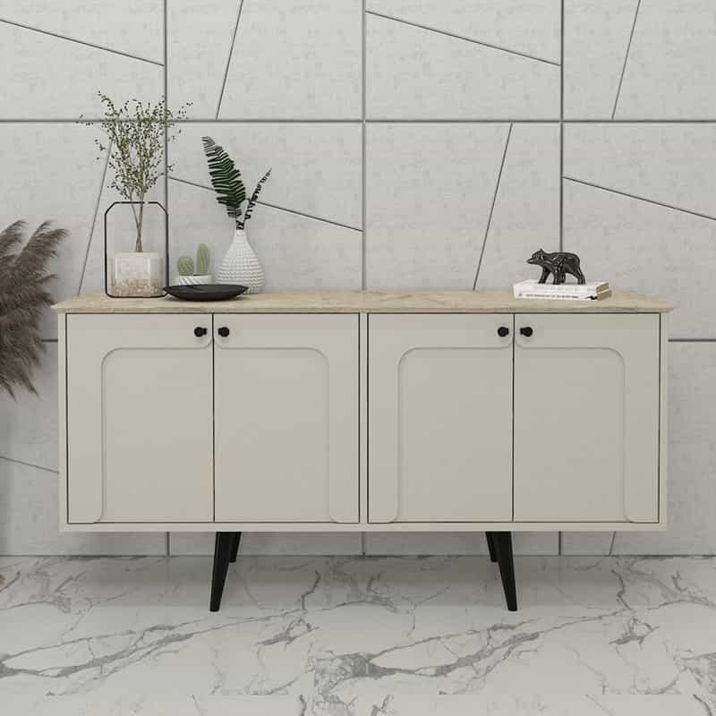 GP042-02991-0 Μπουφές Sevilla Megapap χρώμα sandstone - travertine 150x44,6x72,2εκ. - Image 1