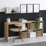 Γραφείο εργασίας Blake Megapap χρώμα φυσικό οξιάς 145x45x74εκ.