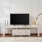 Έπιπλο τηλεόρασης Enclave Megapap χρώμα εφέ μαρμάρου 180x31,3x50εκ.