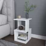 Κομοδίνο Carter Megapap χρώμα λευκό 29,6x29,6x49,4εκ.