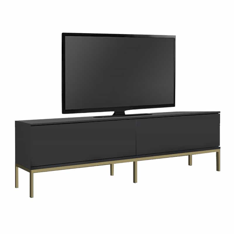 GP052-01532-0 Έπιπλο τηλεόρασης Lord Megapap χρώμα μαύρο - χρυσό 180x30x47εκ. - Image 1