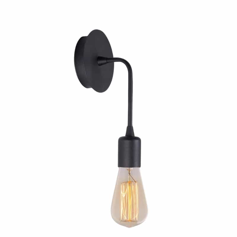 GP052-01731-0 Απλίκα τοίχου Aden Megapap E27 μεταλλική χρώμα μαύρο 6x12x27εκ. - Image 1