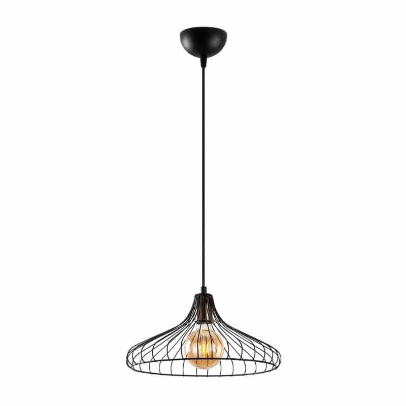 GP052-02041-0 Φωτιστικό οροφής Adda Megapap E27 μεταλλικό μονόφωτο χρώμα μαύρο Ø36x120εκ. - Image 1