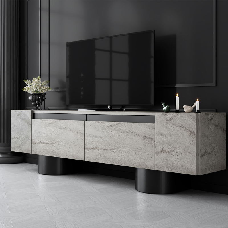 GP052-02222-0 Έπιπλο τηλεόρασης Haven Megapap χρώμα travertine 180x30x50εκ. - Image 1