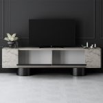 Έπιπλο τηλεόρασης Haven Megapap χρώμα travertine 180x30x50εκ. - Image 3