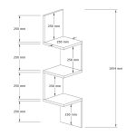 Ραφιέρα τοίχου Zikzak Megapap χρώμα λευκό 25x25x105,4εκ. - Image 5