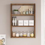 Ραφιέρα τοίχου Prena Megapap χρώμα καρυδί 43,2x9x60εκ. - Image 2