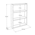 Ραφιέρα τοίχου Prena Megapap χρώμα λευκό 43,2x9x60εκ. - Image 4