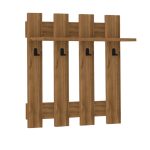 Κρεμάστρα τοίχου Carina Megapap χρώμα καρυδί 70x18x70εκ. - Image 2