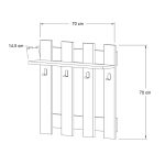 Κρεμάστρα τοίχου Carina Megapap χρώμα καρυδί 70x18x70εκ. - Image 3