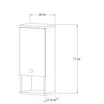 Ντουλάπι μπάνιου επιτοίχιο Mis Megapap χρώμα λευκό 30x21,8x71εκ. - Image 3