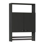 Ντουλάπι μπάνιου επιτοίχιο Ela Megapap χρώμα ανθρακί 60x15x87εκ. - Image 2