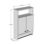 Ντουλάπι μπάνιου επιτοίχιο Ela Megapap χρώμα καρυδί 60x15x87εκ. - Image 3