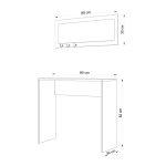 Κονσόλα με καθρέπτη Cosenza Megapap χρώμα oak 80x30x82εκ. - Image 4