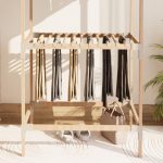 Ντουλάπα ρούχων ανοιχτή - Έπιπλο εισόδου ξύλινο - πλαστικό χρώμα φυσικό - μπεζ 75x46x156εκ. - Image 5