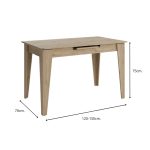 Τραπέζι Trendline Megapap επεκτεινόμενο χρώμα oak 120/150x70x75εκ. - Image 9