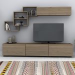 Σύνθεση τηλεόρασης Free Megapap χρώμα καρυδί 210x35x38εκ. - Image 3