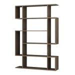 Βιβλιοθήκη Clint Megapap χρώμα καρυδί 108,5x25,5x161εκ. - Image 4