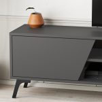 Έπιπλο τηλεόρασης Fiona Megapap χρώμα ανθρακί 180x35,6x48εκ. - Image 4