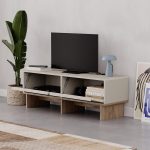 Έπιπλο τηλεόρασης Yuki Megapap χρώμα sandstone - sepet oak 118x35x40,6εκ. - Image 2