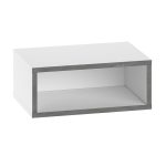 Κομοδίνο επιτοίχιο Brik Megapap με LED χρώμα λευκό - γκρι ρετρό 45x30x18εκ. - Image 7