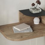 Κομοδίνο επιτοίχιο Luno Megapap με LED χρώμα sepet oak 40x30x16,2εκ. - Image 5