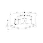Κομοδίνο επιτοίχιο Luno Megapap με LED χρώμα sepet oak 40x30x16,2εκ. - Image 7