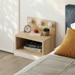 Κομοδίνο επιτοίχιο Treo Megapap με LED χρώμα sapphire oak 40x30x33,8εκ. - Image 4