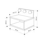 Κομοδίνο επιτοίχιο Treo Megapap με LED χρώμα sapphire oak 40x30x33,8εκ. - Image 7