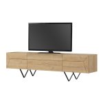 Έπιπλο τηλεόρασης Jacomen Megapap χρώμα sapphire oak 160x35x43εκ. - Image 5