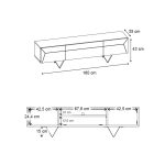 Έπιπλο τηλεόρασης Jacomen Megapap χρώμα sapphire oak 160x35x43εκ. - Image 6