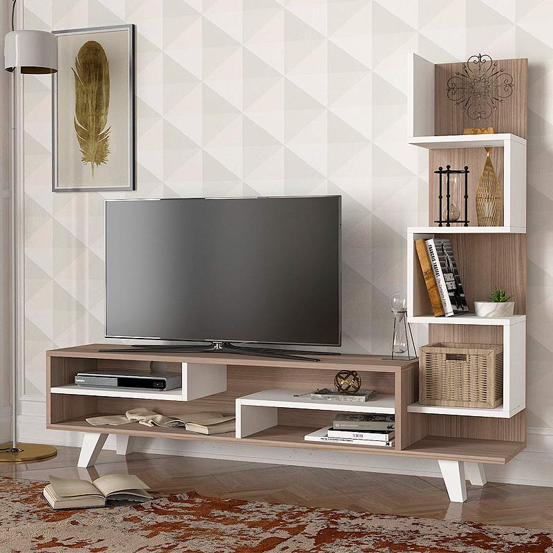GP042-00431-0 Έπιπλο τηλεόρασης Granada Megapap χρώμα λευκό - cordoba 149,5x29,5x120εκ. - Image 1