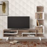 Έπιπλο τηλεόρασης Granada Megapap χρώμα λευκό - cordoba 149,5x29,5x120εκ. - Image 2